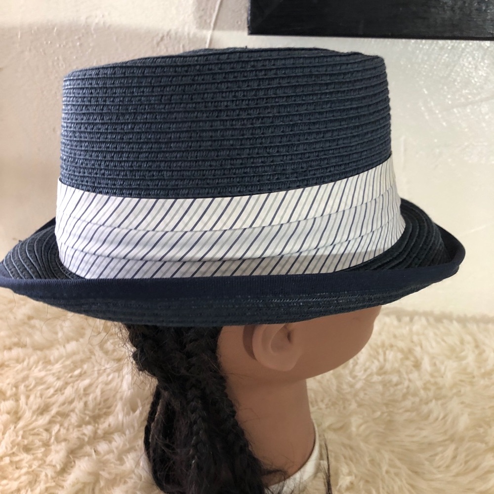 Broner Blue Fedora with Stylish Striped Band - Picture 4 of 7